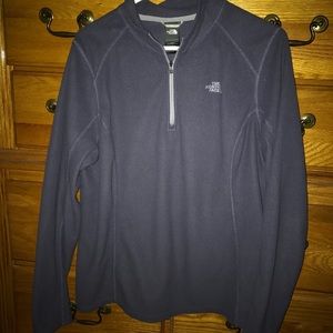 purple/gray pullover fleece
